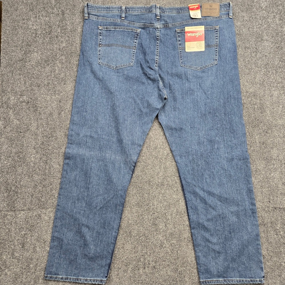 Wrangler Authentics Mens Regular Fit Straight Leg Jeans Blue 48x30 ZM1CSBN